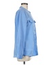 NY Collection 100% Polyester Blue Long Sleeve Blouse Size M - photo 4