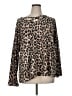 Lilypad Animal Print Brown Pullover Sweater Size 1X - photo 1