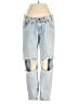 ONE X ONETEASPOON 100% Cotton Hearts Blue Jeans Size 27 waist - photo 1