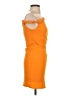 MNG Solid Orange Cocktail Dress Size 2 - photo 4