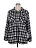 Eddie Bauer Plaid Black 3/4 Sleeve Button-Down Shirt Size 3X - photo 1
