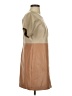 Avec Les Filles 100% Polyurethane Color Block Tan Casual Dress Size XS - photo 4