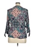 Daytrip 100% Rayon Paisley Teal Blue 3/4 Sleeve Blouse Size XL - photo 2