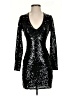 Express 100% Polyester Solid Black Cocktail Dress Size XS - photo 1