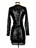 Express 100% Polyester Solid Black Cocktail Dress Size XS - photo 2