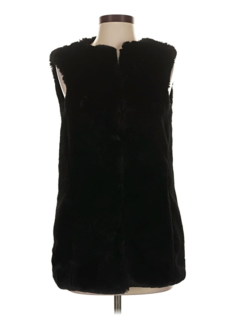 Pre-owned Subdued Faux Fur Vest In Black