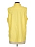 Coldwater Creek 100% Cotton Yellow Sleeveless Button-Down Shirt Size L - photo 2
