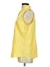 Coldwater Creek 100% Cotton Yellow Sleeveless Button-Down Shirt Size L - photo 5