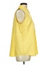 Coldwater Creek 100% Cotton Yellow Sleeveless Button-Down Shirt Size L - photo 4