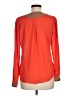 Ezra 100% Polyester Color Block Orange Long Sleeve Blouse Size M - photo 2