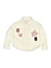 Zara Hearts Ivory Long Sleeve Button-Down Shirt Size 8 - 9 - photo 1