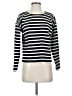 Ann Taylor 100% Cotton Stripes Black Pullover Sweater Size S - photo 1