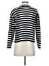 Ann Taylor 100% Cotton Stripes Black Pullover Sweater Size S - photo 2