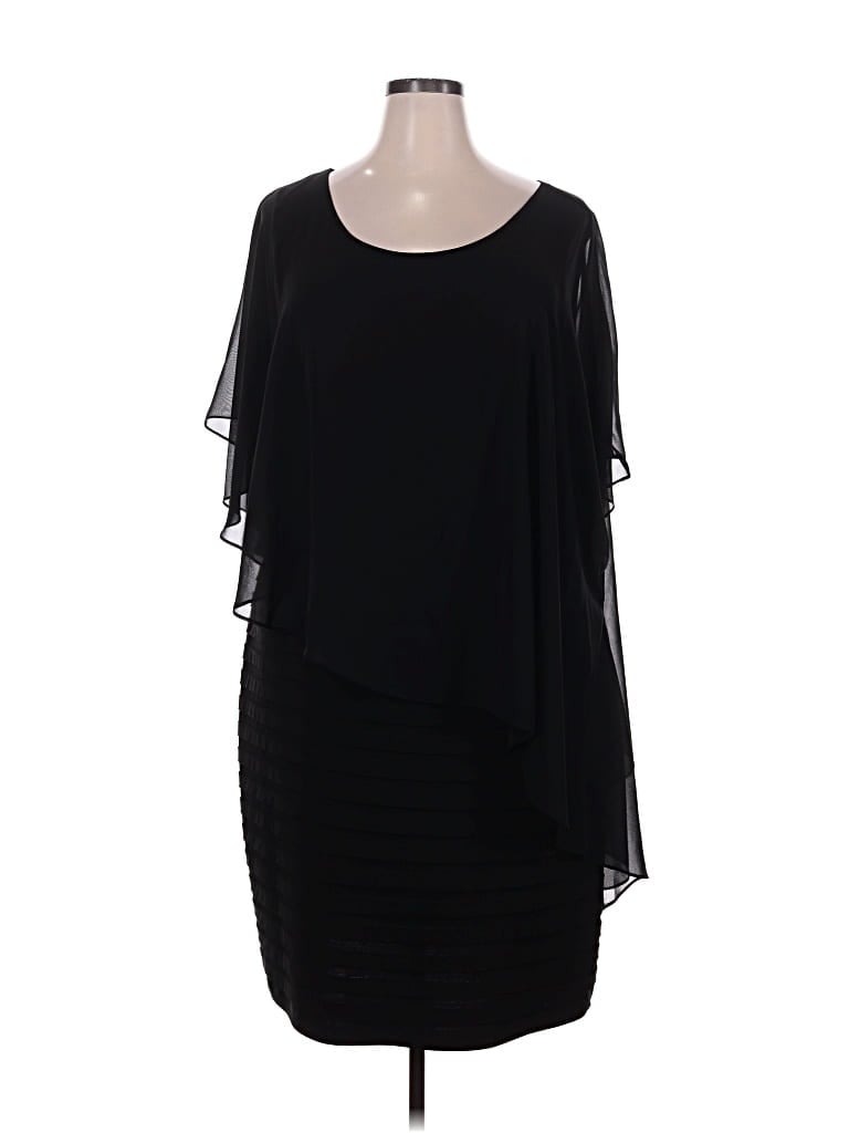 Pre-owned Betsy & Adam Cocktail Dress In Black
