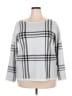 Pink Clover Plaid Gray Pullover Sweater Size 2X - photo 1