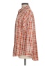 Unbranded 100% Polyester Plaid Orange Long Sleeve Blouse Size M - photo 5