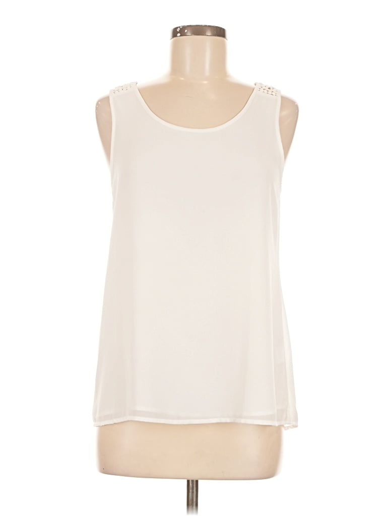 Pre-owned Naked Zebra Sleeveless Blouse In White