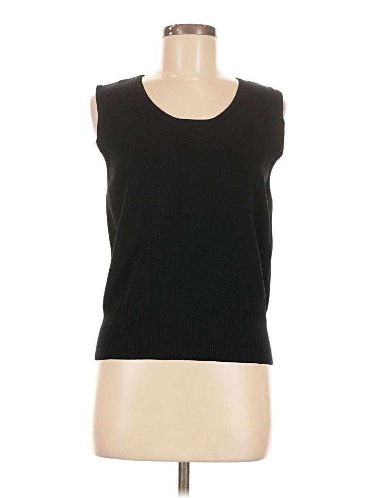 Pre-owned Talbots Sweater Vest In Black