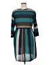 Egs Stripes Teal Casual Dress Size 1X - photo 2
