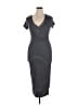 J for Justify Stripes Gray Casual Dress Size XL - photo 1