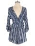 Blue Life 100% Rayon Stripes Blue Romper Size S - photo 1