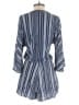Blue Life 100% Rayon Stripes Blue Romper Size S - photo 2