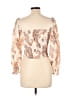 o.p.t 100% Polyester Ivory 3/4 Sleeve Blouse Size L - photo 2