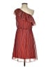 Bisou Bisou 100% Polyester Stripes Orange Cocktail Dress Size 4 - photo 1