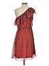 Bisou Bisou 100% Polyester Stripes Orange Cocktail Dress Size 4 - photo 2