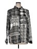 Vince Camuto 100% Polyester Print Silver Long Sleeve Blouse Size XL - photo 1