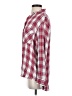 Express 100% Rayon Plaid Red Long Sleeve Button-Down Shirt Size XS - photo 5