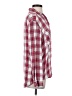 Express 100% Rayon Plaid Red Long Sleeve Button-Down Shirt Size XS - photo 4