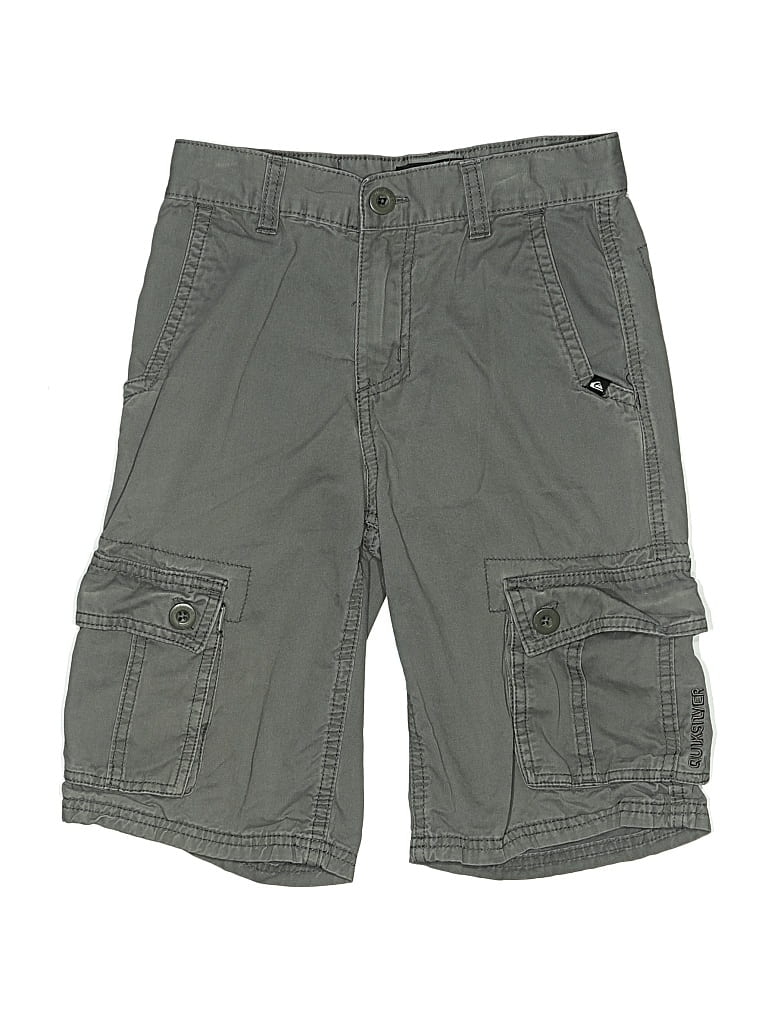 Pre-owned Quiksilver Kids' Cargo Shorts In Gray