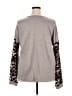 Lilypad Animal Print Gray Tan Pullover Sweater Size 2X - photo 2