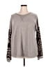 Lilypad Animal Print Gray Tan Pullover Sweater Size 2X - photo 1