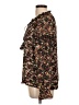 Cupio Floral Brown Long Sleeve Blouse Size L - photo 5