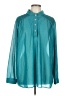 Assorted Brands Teal Long Sleeve Blouse Size L (estimated) - photo 1