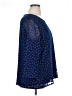 Long Tall Sally Polka Dots Blue 3/4 Sleeve Blouse Size 16 - photo 4