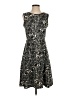 Calvin Klein Paisley Black Cocktail Dress Size 4 - photo 1