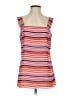 CAbi 100% Polyester Stripes Orange Sleeveless Top Size S - photo 1