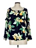 Old Navy 100% Rayon Blue Long Sleeve Blouse Size L - photo 1