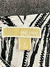 MICHAEL Michael Kors 100% Polyester Animal Print Silver Long Sleeve Blouse Size L - photo 7