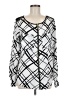 Anne Klein 100% Polyester Silver Long Sleeve Blouse Size M - photo 1