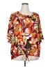 Cha Cha Vente 100% Polyester Orange Short Sleeve Blouse Size 2X - photo 1