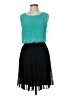 En Focus Studio 100% Polyester Color Block Teal Cocktail Dress Size 6 - photo 1