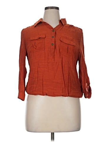 DressBarn 3/4 Sleeve Button-Down Shirt (view 1)