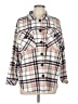 Unbranded Plaid Pink Ivory Coat Size L - photo 1