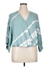 Splendid Teal 3/4 Sleeve Blouse Size XL - photo 1