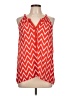 Tacera 100% Polyester Red Sleeveless Blouse Size L - photo 1