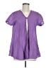 Assorted Brands Purple Short Sleeve Blouse Size M - photo 1